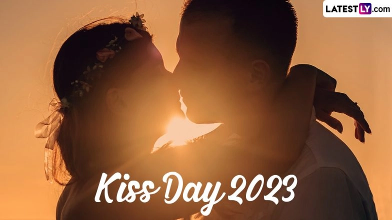 Kiss Day 2023 Images & Valentine’s Day HD Wallpapers For Free Download Online: Wish Happy Kiss Day With WhatsApp Messages, Quotes, Greetings and GIF Status