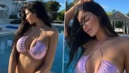 Kylie Jenner Looks Sexy in a Metallic Pink Bikini; Beauty Mogul Sets Temperature Soaring in These Stunning Poolside Photos