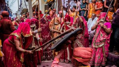 Holi 2023 Celebrations: Historical Town Barsana in Uttar Pradesh Set to Celebrate ‘Lathmar Holi' Tomorrow