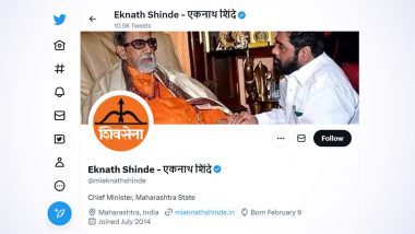Maharashtra CM Eknath Shinde Updates Twitter DP with Shiv Sena's 'Bow and Arrow' After Election Commission Decision on Party Name and Symbol
