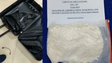 Chennai Air Customs Officials Arrest Man with Amphetamine Worth Rs 3 Crore (Watch Video)