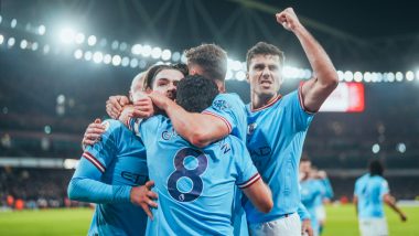 Arsenal 1–3 Manchester City, Premier League 2022–23: Cityzens Move to Top Spot With Big Victory (Watch Goal Video Highlights)