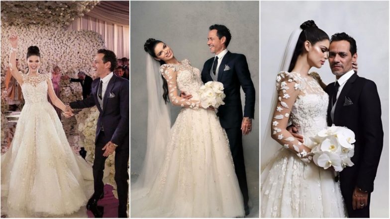 Marc Anthony–Nadia Ferreira Tie the Knot in Miami! David Beckham, Salma Hayek and Others Attend the Star-Studded Wedding Ceremony (View Viral Pics & Video)