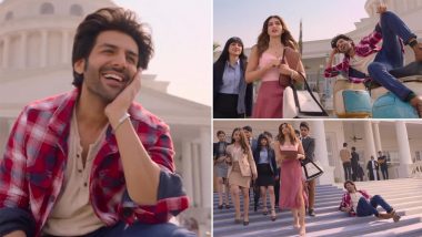 Shehzada Song Mere Sawaal Ka: Kartik Aaryan Wants Kriti Sanon's Attention in This Catchy Number (Watch Promo Video)