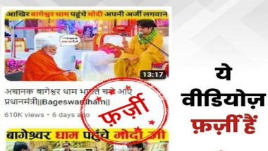 PM Narendra Modi Visited Bageshwar Dham and Met Dhirendra Shastri? PIB Fact Check Debunks Viral Fake Video on Prime Minister