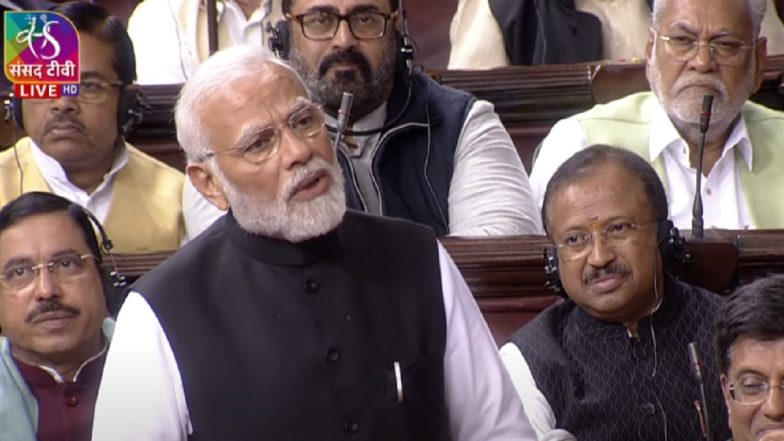 PM Narendra Modi Speech in Rajya Sabha: True Secularism Is Making Sure Benefits of Govt Schemes Reach All Beneficiaries, Says Prime Minister in Reply to Motion of Thanks on President's Address