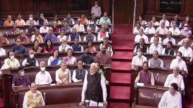 PM Narendra Modi Speech in Rajya Sabha Live Streaming: Watch Live Video of Prime Minister’s Reply on Motion of Thanks to President’s Address in Parliament Today