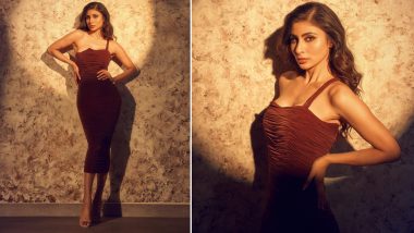 Mouni Roy Is an Absolute Diva in a Gorg Brown Ruched Bodycon Dress (View Pics)