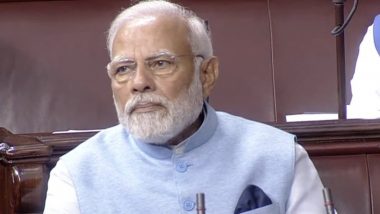 PM Narendra Modi Wears Blue Jacket in Parliament Made of Recycled Plastic Bottles by Indian Oil Corporation Limited (See Pics)
