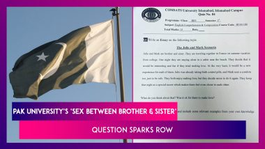 Pakistan University’s Question On ‘Sex Between Brother & Sister’ In Exam Sparks Row