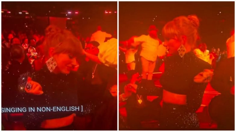 Grammys 2023: Taylor Swift is a Complete Vibe Dancing to Bad Bunny's 'Después de la Playa' During the Award Show (Watch Video)