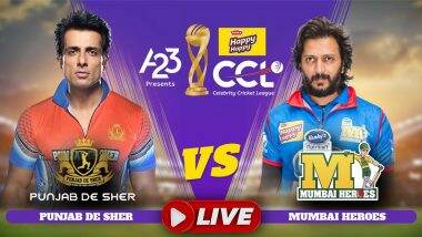 Punjab De Sher vs Mumbai Heroes CCL 2023 Match Live Streaming Date and Time: How To Watch the Eighth Match of Celebrity Cricket League Online and on TV