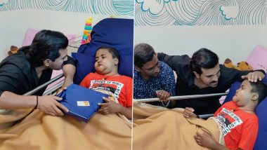 Ram Charan Meets a Nine-Year-Old Fan Ailing From Cancer in Hyderabad (View Pics)