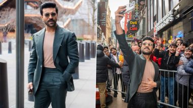 Ram Charan Poses With Fans Ahead of His Appearance on Good Morning America 3! See RRR Star’s Viral Pics From NYC’s Times Square