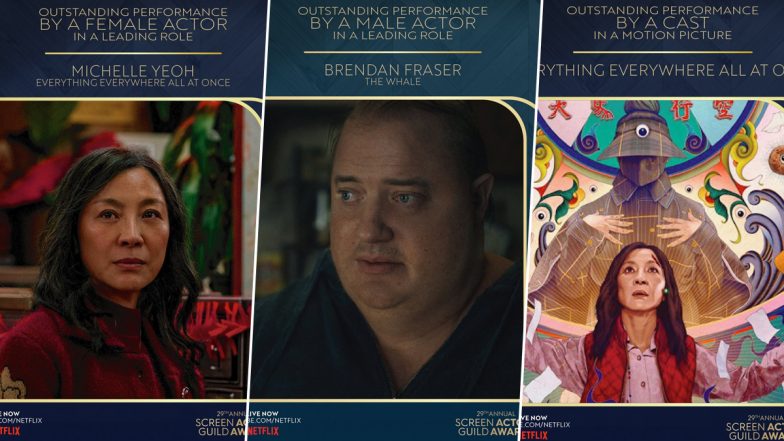 SAG Awards 2023 Winners: Everything Everywhere All At Once Take Max Trophies Home; Michelle Yeoh, Brendan Fraser Win Big - See Full List!