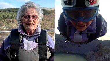 Sally Webster, 85-Year-Old UK Care Home Resident, Completes World's Fastest Zipline in Wales (Watch Video)