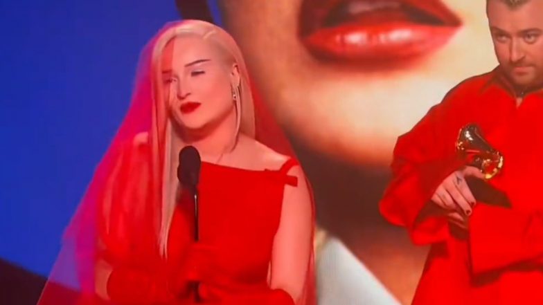 Grammy Awards 2023: Kim Petras Thanks Her 'Inspiration' SOPHIE in an Emotional Acceptance Speech, Becomes First Transgender Woman to Win the Award (Watch Video)