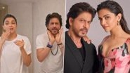 Shah Rukh Khan Feels &lsquo;Freshy, Freshy&rsquo; by Following Deepika Padukone&rsquo;s Skincare Routine (Watch Video)