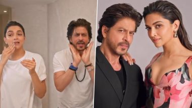 380px x 214px - Shah Rukh Khan Feels 'Freshy, Freshy' by Following Deepika Padukone's  Skincare Routine (Watch Video) | LatestLY