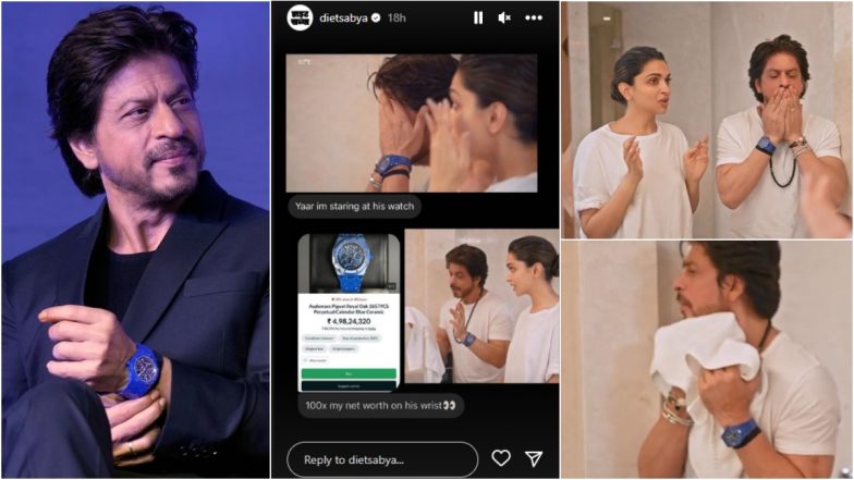 Shah Rukh Khan’s Blue Wristwatch Is Worth Almost 5 Crore Rupees! Check Photos and Videos As Netizens Go Gaga Over Pathaan Actor’s Expensive Watch