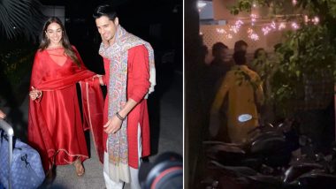 Sidharth Malhotra–Kiara Advani Receive Grand Welcome at Actor’s Delhi House; Video of Newlyweds Welcomed With Dhol Beats Is Unmissable – WATCH