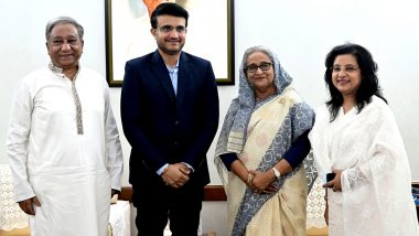 Sourav Ganguly, Wife Dona Meet Bangladesh Prime Minister Sheikh Hasina in Dhaka (See Pics)