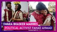 Swara Bhasker Marries Political Activist Fahad Ahmad; Wears Mom&rsquo;s Saree & Jewellery For The Special Day