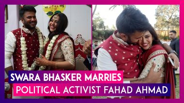 Swara Bhasker Marries Political Activist Fahad Ahmad; Wears Mom’s Saree & Jewellery For The Special Day