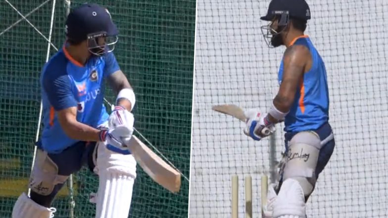 Virat Kohli Plays Sweep and Reverse Sweep Shots in Net Session After Day 1 of IND vs AUS 1st Test 2023 (Watch Video)