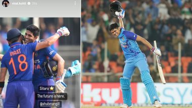 Virat Kohli Reacts to Shubman Gill's Maiden T20I Century During IND vs NZ 3rd T20I 2023, Writes 'The Future Is Here'