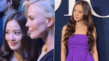 JISOO THE FACE OF DIOR Trends As BLACKPINK Member Arrives in Stunning Purple Dress at AW23 Show in Paris (View Pics and Videos)