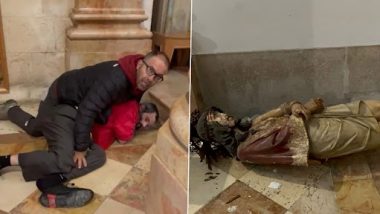 American Tourist Arrested for Vandalising Jesus Statue Inside Church in Jerusalem, Say Israel Police