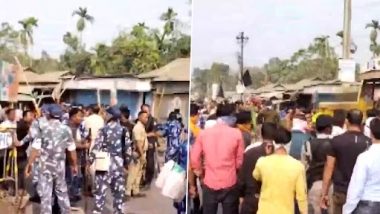 West Bengal: Convoy of Nisith Pramanik, MoS Home and Youth Affairs, Attacked by 'TMC Goons' in Coochbehar (Watch Video)