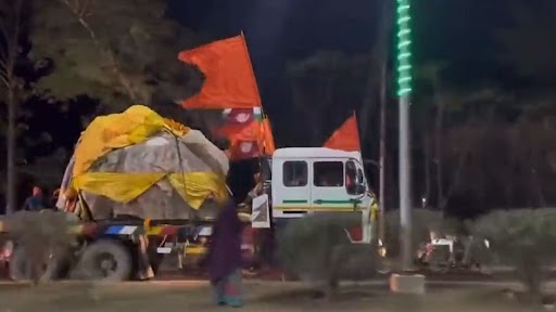 Ram Temple Construction: Rare Rocks or ‘Shilas’ for Lord Ram Idol Reach Ayodhya From Nepal (Watch Video)