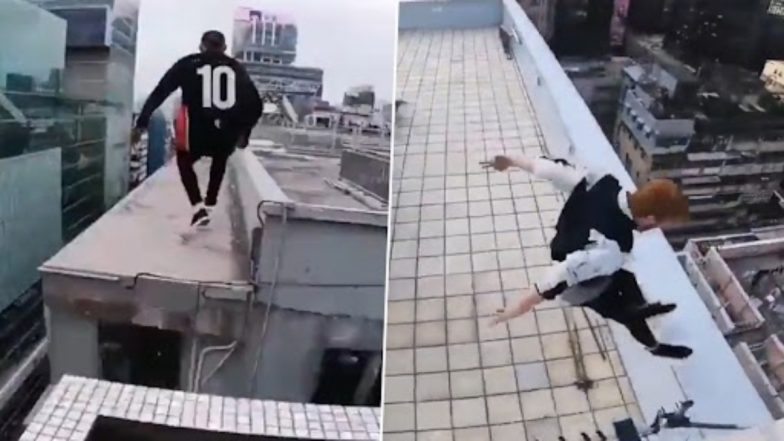 Youngsters’ Crazy Parkour Skills on High Rise Rooftop Will Leave You Stunned, Watch Astonishing Video