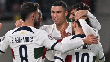 Cristiano Ronaldo Scores a Brace As Portugal Register 6–0 Victory Over Luxembourg in UEFA Euro 2024 Qualifiers (Watch Goal Video Highlights)