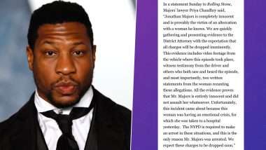 Jonathan Majors' Lawyer Rejects Domestic Dispute Charges, Says ‘He Is Completely Innocent’- Reports