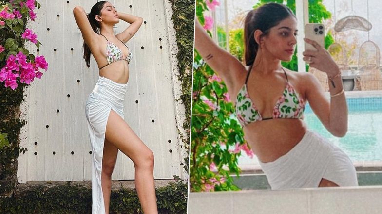 Alaya F Looks Smoking Hot in Printed Bikini and White Wrap-Around Sarong (View Pics)