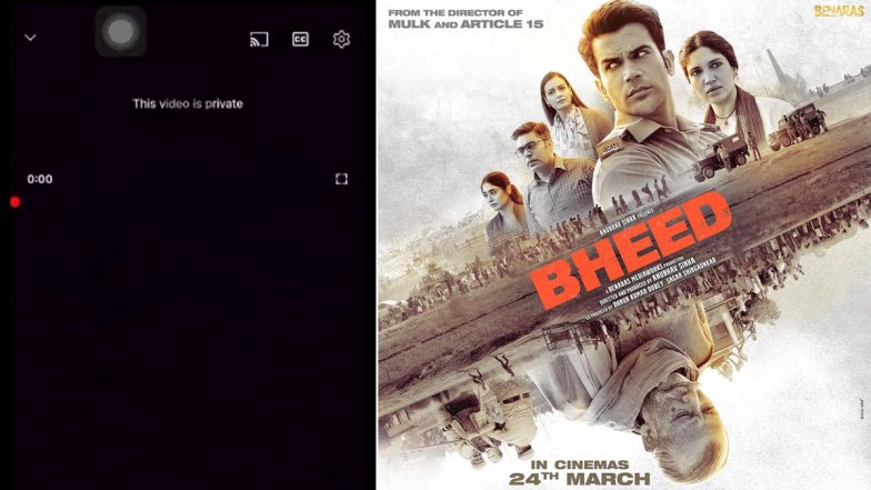 Bheed: Trailer of Rajkummar Rao, Bhumi Pednekar's Film on COVID-19 Lockdown Migration Taken Down from T-Series YouTube Page