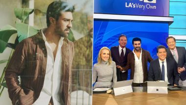 RRR: Ram Charan Referred to As ‘Brad Pitt of India’ by Host at KTLA Entertainment Show, Actor Blushes at Compliment (View Pics and Video)