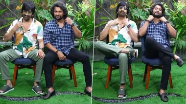 Dasara and Ravanasura in Single Frame! Nani and Ravi Teja Match Steps 'Cos ‘Bhai Se Miloge Tho Ek Step Toh Bantha Hai’ (Watch Video)