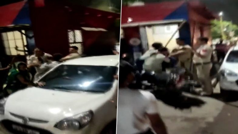 Delhi: Scuffle Breaks Out Between Police and Miscreants Over Arrests of Two in Indira Vikas Colony (Watch Video)