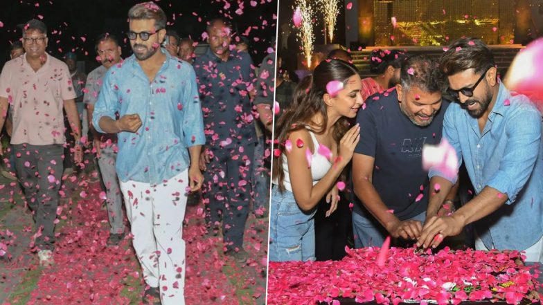 RC 15: Kiara Advani Surprises Ram Charan with Cake for His Pre-Birthday Bash on Sets of Their Film