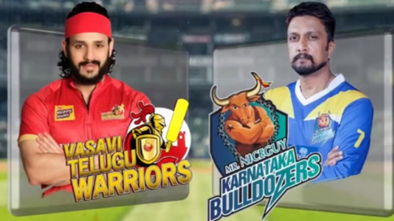 Karnataka Bulldozers vs Telugu Warriors CCL Semi-final Match 2023 Update: Akhil Akkineni’s Team Beats Sudeep’s Side by Six Wickets to Enter Final