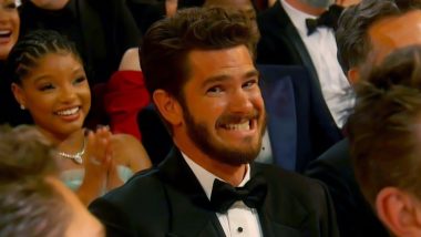Oscars 2023: Andrew Garfield’s Hilarious Reaction to Jimmy Kimmel’s Monologue About Having to ‘Tangle with Spider-Man’ Goes Viral (Watch Video)