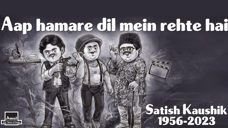 Satish Kaushik Death: Amul Pays Tribute With Charcoal Drawings of the ‘Loved Actor-Director’