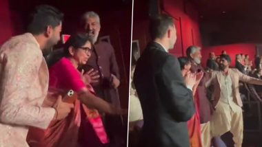 Oscars 2023: SS Rajamouli and Team Jump in Joy After RRR Is Announced Winner For Best Original Song 'Naatu Naatu' (Watch Video)