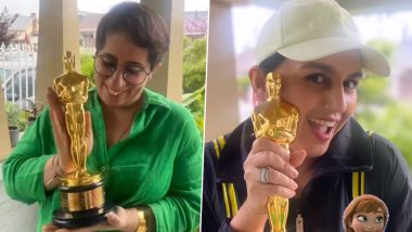 Huma Qureshi Poses With The Elephant Whisperers Producer Guneet Monga's Oscar Trophy, Calls Her 'Inspiration'