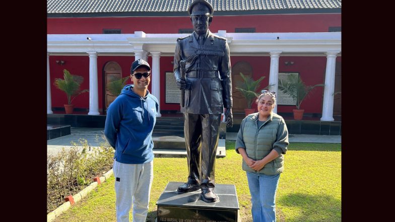 Sam Bahadur: Meghna Gulzar and Vicky Kaushal Share Photo with Field Marshal Sam Manekshaw’s Statue After Wrapping Shoot (View Pic)