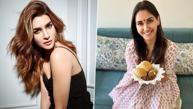 Kriti Sanon and Nikita Dutta Dive into a Feast of Chana, Puri and Halwa and Wish Fans ‘Happy Ashtami’ (View Pics)